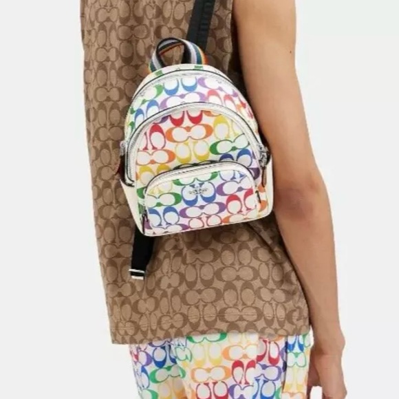 Coach Mini Court Backpack in Rainbow Pride - Picture 11 of 11